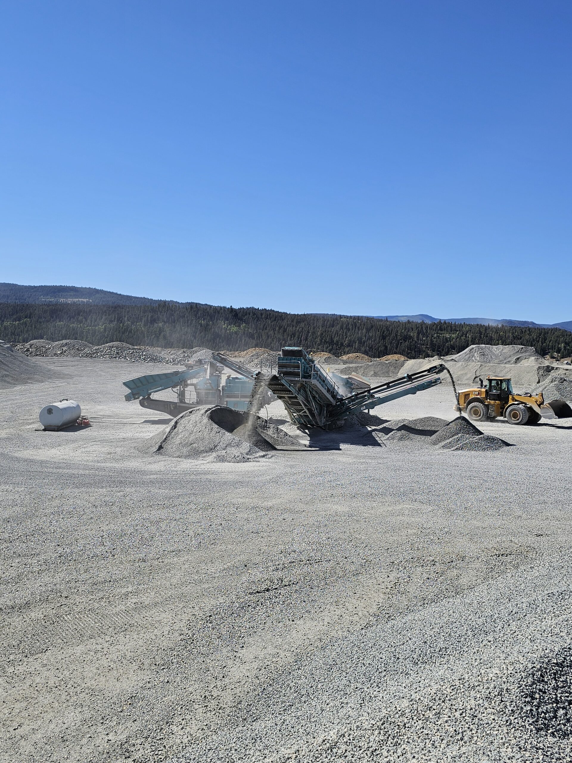 Concrete and crushing equipment project site